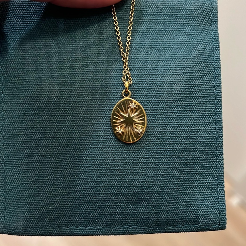 Mejuri starburst pendant & chain